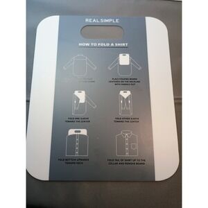 Real Simple Shirt Folding Board White Plastic Laundry Organizer Tool 10x12
